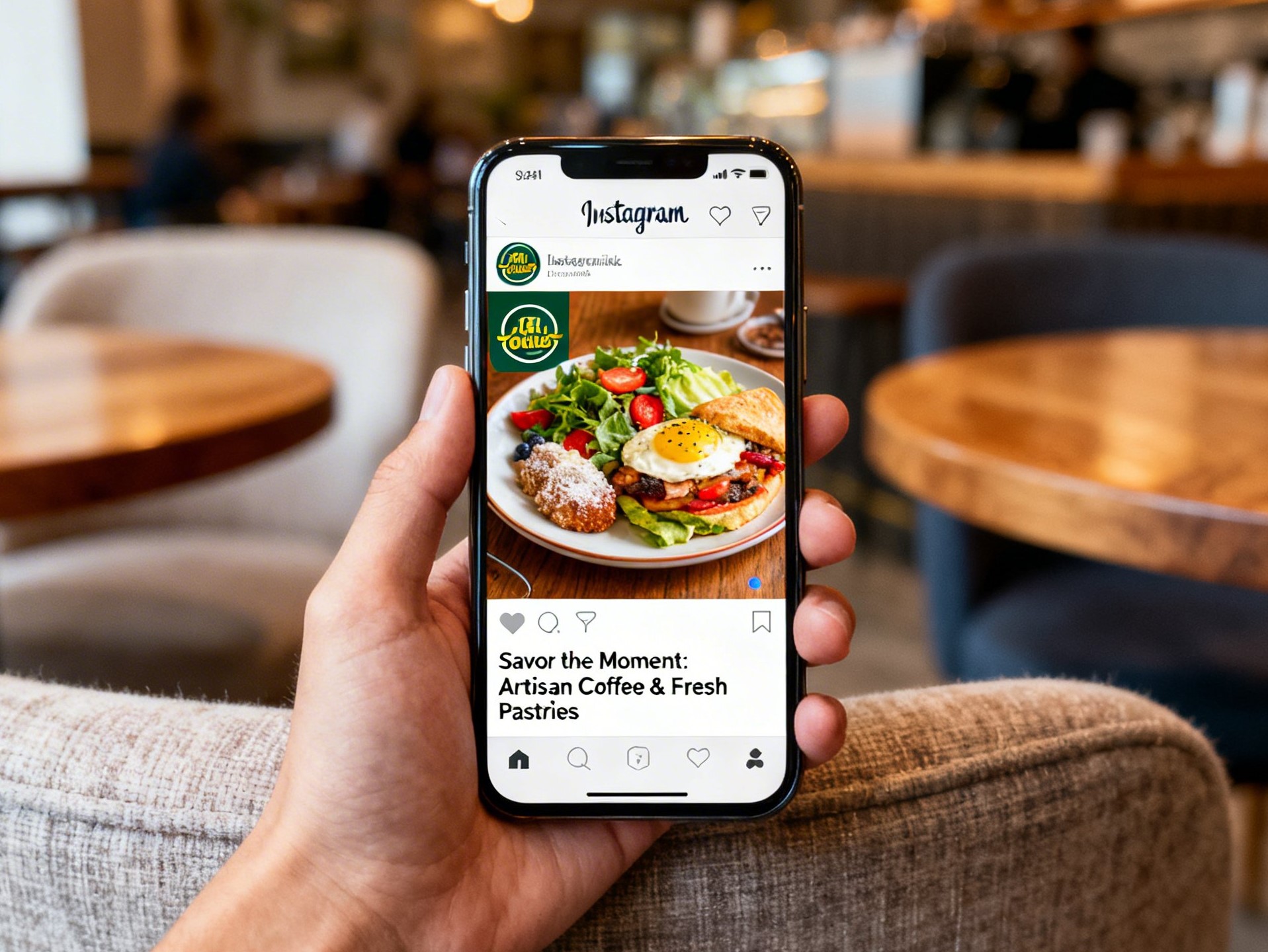Contoh proyek social media design VisualPro - konten Instagram estetik