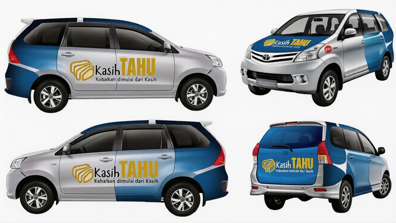 Stiker Branding Mobil Custom Desain